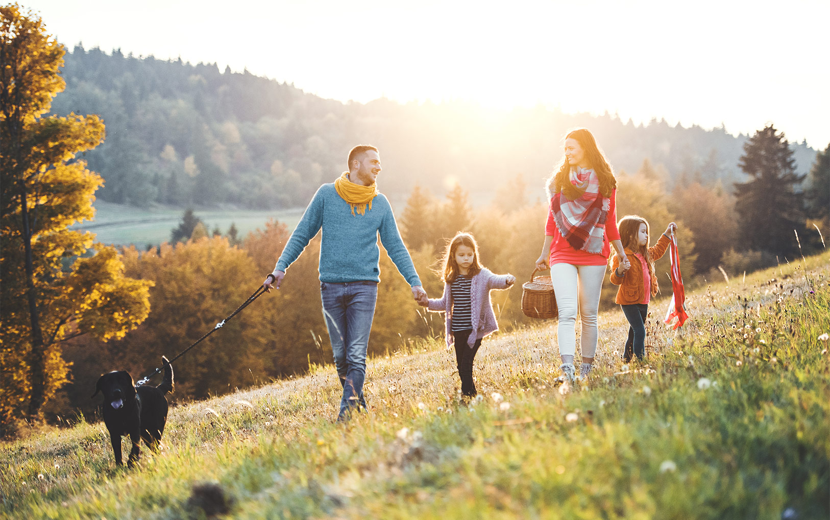 Family walking together