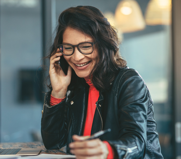 Woman on phone